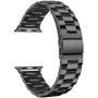 Supoix 38mm/40mm Large Bands Compatible with Apple Watch Series 5 4 40mm/Series 3/2/1 38mm, Stainless Steel Metal Link Replacement Wristbands Strap for Women(Space Black)