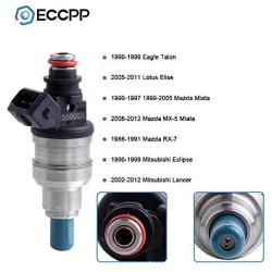 Fuel Injectors ECCPP Performance 4pcs 2 Hole Fuel Injector Kits 4G63T Fit for for M-azda for Miata/MX-5 Miata/RX-7,for E-agle for Talon,for P-lymouth for Laser,for S-cion for tC/xA