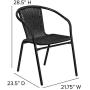 Flash Furniture Black Rattan Indoor-Outdoor Restaurant Stack Chair