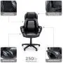 OFM ESS Collection Racing Style SofThread Leather High Back Office Chair, in Black (ESS-6060)