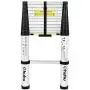 Ohuhu 12.5 FT Aluminum Telescoping Ladder, One-Button Retraction Extension Ladder, Collapsible Ladder with Spring Loaded Locking Mechanism for Roof, 330 Pound Capacity Ohuhu 12.5 FT Aluminum Telescoping Ladder, One-Button Retraction Extension Ladder, Collapsible Ladder with Spring Loaded Locking Mechanism for Roof, 330 Pound Capacity