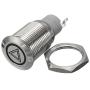 Etopars 12V Car Blue LED Light Emergency Hazard Warning Push Button Metal Toggle Switch 16mm