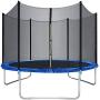 10 Ft Trampoline with Enclosure Net Outdoor Fitness Trampoline PVC Spring Cover Padding for Children and Adults