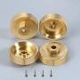 4pcs Heavy Duty Brass Wheel Hex Adaptor 5mm for AXIAL SCX24 AXI90081