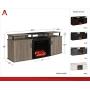 Ameriwood Home Carson Electric Fireplace TV Console for TVs up to 70'', Black