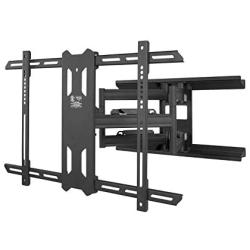 Kanto PDX650 Full Motion Articulating TV Wall Mount for 37-inch to 75-inch TVs | Low Profile with 22'' Extension | Integrated Cable Management | Swivel and Tilt Capable | Black