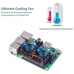 LANDZO Raspberry Pi 3 B+ Dual Fan with Heatsink … (for 3B+)