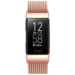 Meikeio Stainless Steel Metal Bands for Charge 3/Charge 3 SE/Charge 4 Replacement Bands Compatible for Fitbit Charge 3/4/SE Men Women 2020
