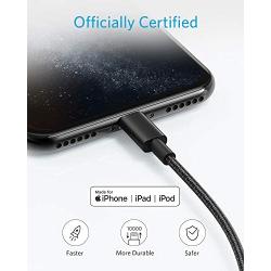 Anker 3.3ft Premium Nylon Lightning Cable [2-Pack], Apple MFi Certified for iPhone Chargers, iPhone Xs/XS Max/XR/X / 8/8 Plus / 7/7 Plus / 6/6 Plus / 5s, iPad Pro Air 2, and More(Black)