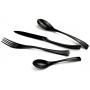JANKNG 20-Piece 18/10 Stainless Steel Flatware Set Mirror Polishing Black, Serive for 4