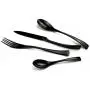 JANKNG 20-Piece 18/10 Stainless Steel Flatware Set Mirror Polishing Black, Serive for 4 JANKNG 20-Piece 18/10 Stainless Steel Flatware Set Mirror Polishing Black, Serive for 4