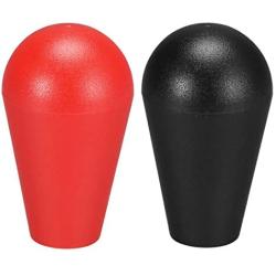 uxcell Ellipse Oval Joystick Head Rocker Ball Top Handle American Type Arcade Game DIY Parts Replacement Red Black 2Pcs