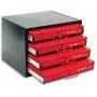 Olympia Tools 90-800 4-Drawer Hardware Organizer includes 2000-pieces Small Hardware, black/red