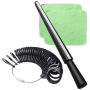 pengxiaomei Ring Sizer Measuring Tool Set, Ring Gauges&Finger Sizer Mandrel with 2 Pieces Polishing Cloth for Jewelry Sizing Measuring