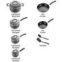T-fal Ultimate Hard Anodized Nonstick 12 Piece Cookware Set, Dishwasher Safe Pots and Pans Set, Black
