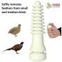 Quail Plucker Machine - Poultry Feather Remover for Small Birds(Quail Pheasant Pigeon) with Small Soft Plucker Fingers 13″Drum 110V-Plucker KIT (White)