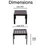 Serta Catalina Modern Outdoor Patio Furniture Collection with Bronze Metal Frame Finish, Side Table