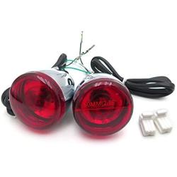 HTTMT- Front Turn Signal Light Indicator Red Lens Compatible with 92-16 Harley Sportster XL 883 1200 [P/N: RS059/XH6004-004]