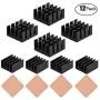 12 pcs Raspberry Pi Heatsink Cooler Circuit Board Cooling Kit,Fin for Cooling Cooler Raspberry Pi 3, Pi 2, Pi Model B+ 12 pcs Raspberry Pi Heatsink Cooler Circuit Board Cooling Kit,Fin for Cooling Cooler Raspberry Pi 3, Pi 2, Pi Model B+
