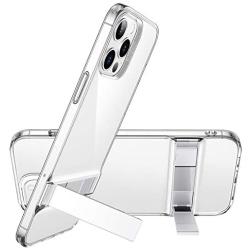 ESR Metal Kickstand Case Compatible with iPhone 12/Compatible with iPhone 12 Pro (2020) [Patented Design] [Two-Way Stand] [Reinforced Drop Protection] Flexible TPU Soft Back, 6.1'' - Clear