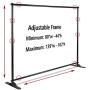 T-SIGN 5x7 - 8x10 ft Heavy Duty Backdrop Banner Stand, Thicker Professional Large Telescopic Display Step and Repeat Stand for Photography, 1 Carry Bag