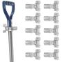 10 Pack Spring Grip Clamps, Metal Wall Mounted Tool Clips Garage Closet Wall Organizer Holder for Rakes, Shovel, Brooms, Mop Holder