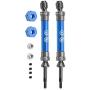 keyren Rear Drive Shaft RC Truck Drive Shaft, 2pcs SLA031 Upgrade Parts CVD Transmission Axle, Metal for Traxxas Slash 4X4 1/10 Truck RC Car(SLA031NB Dark Blue)