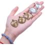 Anezus 60Pcs Pendant Trays, Bezel Pendant Trays Blanks with Glass Cabochons for Pendants Making and Jewelry Making, 5 Styles