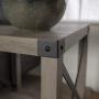 Thomas 18 Inch Metal X Side Table with Grey Wash Finish
