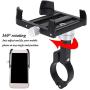Velaurs Mobile Phone Holder, Mobile Phone Bracket, Anti-Skid Adjustable 360° Rotating Metal Bike for Electric Bike Bicycle Bicycle Part Cycling Mobile Phone Mount
