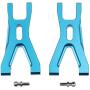 Pack of 4 Aluminum Front Rear Lower Suspension Control Arm (L/R) for Wltoys 1/18 RC K929 A959 A969 A979 a-Arms Upgrades Metal Parts (Blue)