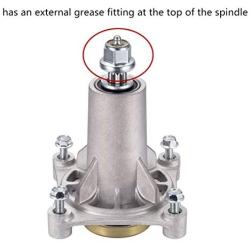 Spindle Assembly Fits for Craftsman/Husqvarna/Ariens/Poulan,Mandrel for Craftsman Husqvarna Ariens Poulan Tractor Mower Deck, Come with All Mounting Hardware including Threaded Bolt and Grease Fitting