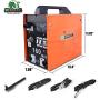 STEGODON MIG 160 Welder Portable Flux Core Wire Automatic Feed 160 Welder Machine Welding w/Free Mask ARC 110V with Electrode Holder,Work Clamp, Input Power Adapter Cable and Brush(Orange)