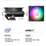 Vetroo L5 Black Low Profile CPU Air Cooler for AMD Ryzen AM4/Intel LGA1200 115X w/ 5 Heatpipes and 120mm Quiet PWM Fan