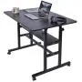 AIZ Mobile Standing Desk, Adjustable Computer Desk Rolling Laptop Cart on Wheels Home Office Computer Workstation, Portable Laptop Stand Tall Table for Standing or Sitting, Black 31.5'' x 19.7'' AIZ Mobile Standing Desk, Adjustable Computer Desk Rolling Laptop Cart on Wheels Home Office Computer Workstation, Portable Laptop Stand Tall Table for Standing or Sitting, Black 31.5'' x 19.7''