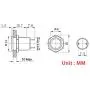 Larcele Mini Push Button Switch Waterproof Momentary Metal Automatic Return Button Switch JSANKG-01,5 Pieces (12mm) Larcele Mini Push Button Switch Waterproof Momentary Metal Automatic Return Button Switch JSANKG-01,5 Pieces (12mm)