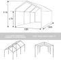 Abba Patio Extra Large Heavy Duty Carport with Removable Sidewalls Portable Garage Car Canopy Boat Shelter Tent for Party, Wedding, Garden Storage Shed 8 Legs, 12 x 20 Feet,White