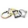 CRAFTMEMORE D-Rings Screw in Shackle Horseshoe U Shape D Ring DIY Leather Craft Key Holder Purse Accessories for 1 Inch Strap Pack of 4 (Silver)