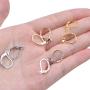 Leverback Hoop Earrings, 200 Pieces Metal French Earring Hook Earwires Open Loop 16 x 10mm for Earring Making - 4 Colors