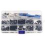 YU-NIYUT 1 Box Screws + Installation Tool + Swing Arm Pin + Flange Sleeve Kit, RC Car Model Accessories Parts for Wltoys 1/14 144001 Remote Control Car, DIY RC Vehicle Modification Fun for Adults Kids