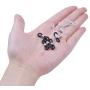 BronaGrand 60pcs Rubber Metal Ends for Eyeglass Chain Necklace Chain,Black and Clear
