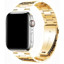 [Upgraded] Wolait Compatible with Apple Watch Band 40mm 38mm , Ultra Thin Solid Stainless Steel Band for Apple iWatch SE Series 6/5/4/3/2/1 Men Women -Gold