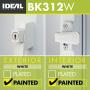 Ideal Security BK312W VP Push Button Storm Door Handle Set with Key lock All Metal Build, Premium Inside Latch, White.