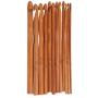 ZXUY 12pcs 6'' Bamboo Handle Crochet Hook Knit Craft Knitting Needle Weave Yarn 3-10mm