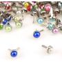 Yexpress 200 Pieces 6 x 13mm Mixed Colors Pearl Mini Brads Round Paper Fasteners Brass Pastel Metal Brads for Scrapbooking Crafts DIY Paper