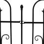 Sunnydaze 2-Piece Decorative Finial Garden Landscape Metal Border Fence, Black, 38 Inches x 49 Inches Per Panel, 8 Feet Overall