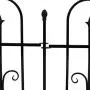 Sunnydaze 2-Piece Decorative Finial Garden Landscape Metal Border Fence, Black, 38 Inches x 49 Inches Per Panel, 8 Feet Overall