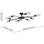 mirrea Modern Industrial Semi-Flush Mount Metal Ceiling Lighting for Rectangular Room 8 Lights (Black Painted) mirrea Modern Industrial Semi-Flush Mount Metal Ceiling Lighting for Rectangular Room 8 Lights (Black Painted)