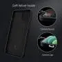 Neeliup Compatible with iPhone 12/12 Pro Magnetic Case, [Invisible Metal Plate Support Magnetic Car Mount][Premium PU Leather] Soft Silicone Bumper Ultra Slim Shockproof 6.1'' Cover-Black