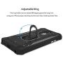 TJS Phone Case Compatible with LG K40/K12 Plus/X4/Solo LTE/Harmony 3/Xpression Plus 2 [Full Coverage Tempered Glass Screen Protector] Aluminum Ring Magnetic Support Built-in Metal Plate Back (Green)